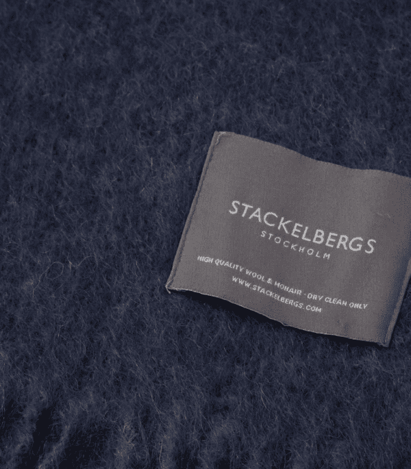 STACKELBERGS - PLAID EN MOHAIR BLEU MARINE – Image 3